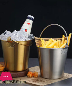 304 Stainless Steel Creative Kitchen Restaurant Snack Storage Bucket 1800ml