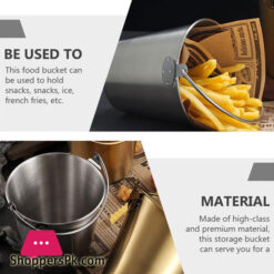 304 Stainless Steel Creative Kitchen Restaurant Snack Storage Bucket 1100Ml