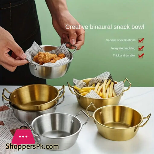 304 Stainless Steel Ramen Bowl Rice Bowl Light Luxury Tableware Snack Food Bowl Soup Bowl 13 x 5 CM