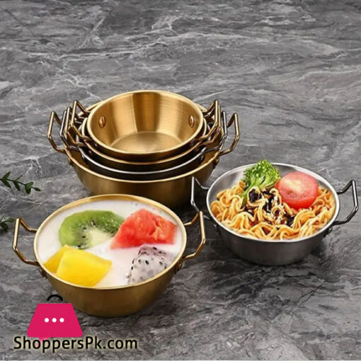 304 Stainless Steel Ramen Bowl Rice Bowl Light Luxury Tableware Snack Food Bowl Soup Bowl 12 x 4 CM