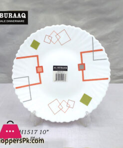 6 Pcs Opal Glass Marble Dinner Flat Plate 10 inch  Rice plate