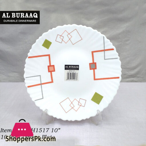 6 Pcs Opal Glass Marble Dinner Flat Plate 10 inch Rice plate