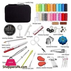 98Pcs Sewing Kit Portable Sewing Kit Box Sewing Supplies Accessories With 24Pcs Thread Spools Scissors Thread Needles Tape Measure For Diy