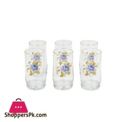 MK180 Blue Rose 6 Piece Water Glass Set