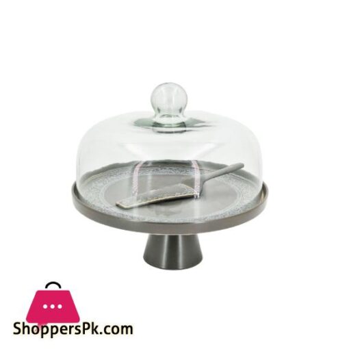 MK266 Gray Cake Dish With Lifter