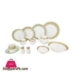 RM305 Green Border 47 Piece Dinner Set