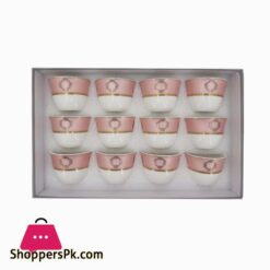 RM182 Pink White Kehwa Piyali Set 12 Piece