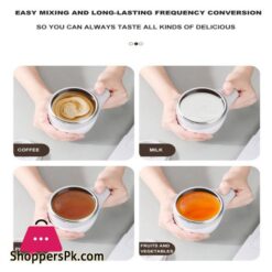 Automatic Mixing Cup Stainless Steel Electric Magnetic Rotating Coffee Cup Electric Coffee Mug