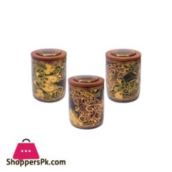 HZ113 Black Ceramic 3pcs Jar 12c