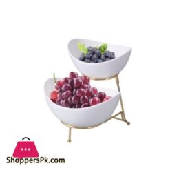 BR0267 2 Tier Oval Holder Gold