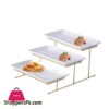 Br0266 3 Tier Rectangular Platter Gold