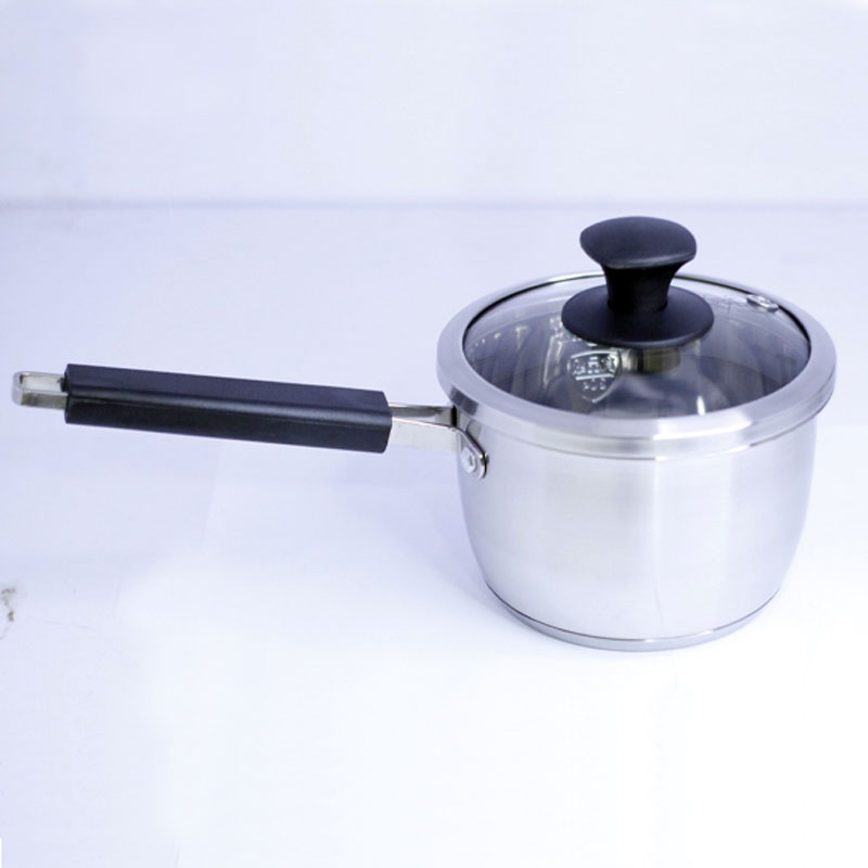 Double Bottom Sauce Pan with Lid 16 cm, 1.5 Ltr Stainless Steel Induction Bottom