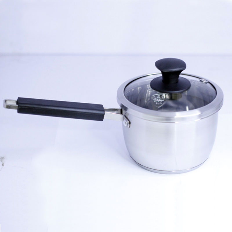 Double Bottom Sauce Pan With Lid 18 Cm, 2.3 Ltr Stainless Steel Induction Bottom