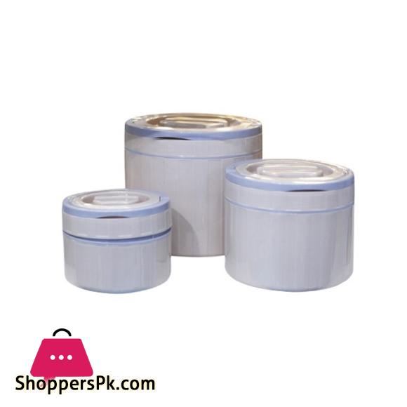 Durable Insulated 3 Piece Lunch Box Set Beige 3 9678 3 Piece Lunch Box Set Beige