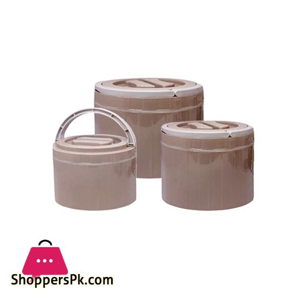 Durable Insulated 3 Piece Lunch Box Set Brown 3 9678 3 Piece Lunch Box Set Brown