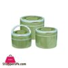 Durable Insulated 3 Piece Lunch Box Set Green 2 9678 3 Piece Lunch Box Set Green