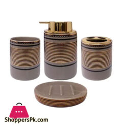 European Ceramic Bathroom Accessories Set Of 4 Bath Set With Soap Dispenser