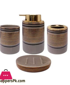 European Ceramic Bathroom Accessories Set Of 4 Bath Set With Soap Dispenser - Image 2