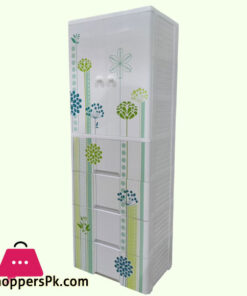 High Quality Baby Clothes Storage Wardrobe Flower 2 Door with 4 Drawer Cabinet