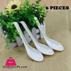 Set Of 6 Soup Spoons Ceramicsoup Spoons Set For Miso Dessert Pho Wonton Dumpling Small Appetizer Spoon Set