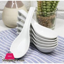 Set Of 6 Soup Spoons Ceramicsoup Spoons Set For Miso Dessert Pho Wonton Dumpling Small Appetizer Spoon Set