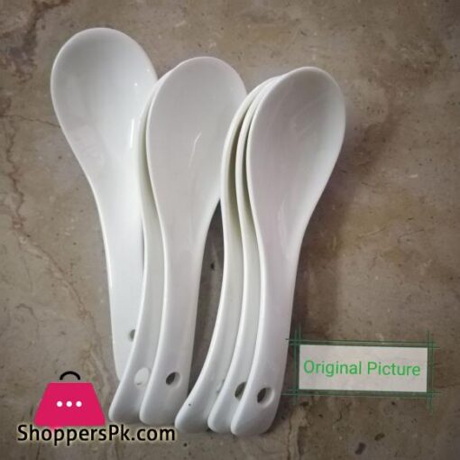 Set of 6 Soup Spoons CeramicSoup Spoons Set for Miso Dessert Pho Wonton Dumpling Small Appetizer Spoon Set