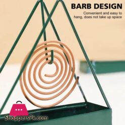 Mosquito Coil Holder Incense Coil Burner Triangular Shaped Fireproof Iron Mosquito Incense Stand Mosquito Repellent Coil Holder Incense Holders For Sticks Or Insence Trays For Home Salon
