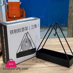 Mosquito Coil Holder Incense Coil Burner Triangular Shaped Fireproof Iron Mosquito Incense Stand Mosquito Repellent Coil Holder Incense Holders For Sticks Or Insence Trays For Home Salon