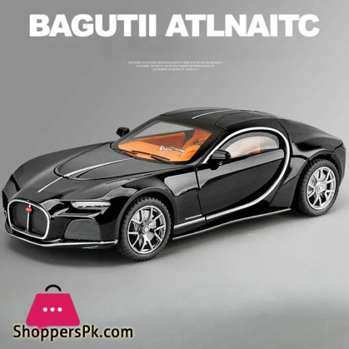 New 1:24 Bugatti Atlantic Alloy Car Model Simulation Sound And Light Pull Back Toy Car Sports Car