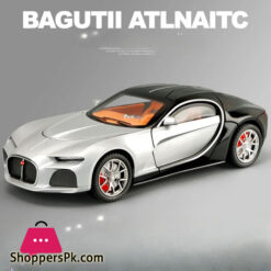 New 1:24 Bugatti Atlantic Alloy Car Model Simulation Sound And Light Pull Back Toy Car Sports Car