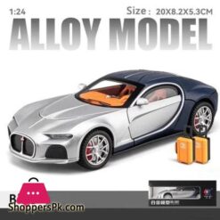 New 124 Bugatti Atlantic Alloy Car Model Simulation Sound And Light Pull Back Toy Car Sports Car