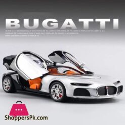 New 124 Bugatti Atlantic Alloy Car Model Simulation Sound And Light Pull Back Toy Car Sports Car