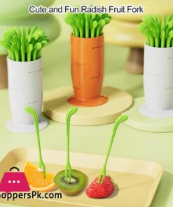 Non slip Fruit Fork Colorful Radish Fruit Fork Set Non slip Design Food Grade Pp Material Easy Grip Fruit Forks for Home 30pcs Buffet Food Picks