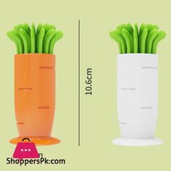 Non Slip Fruit Fork Colorful Radish Fruit Fork Set Non Slip Design Food Grade Pp Material Easy Grip Fruit Forks For Home 30Pcs Buffet Food Picks