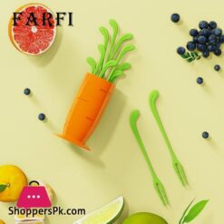 Non Slip Fruit Fork Colorful Radish Fruit Fork Set Non Slip Design Food Grade Pp Material Easy Grip Fruit Forks For Home 30Pcs Buffet Food Picks