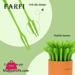 Non Slip Fruit Fork Colorful Radish Fruit Fork Set Non Slip Design Food Grade Pp Material Easy Grip Fruit Forks For Home 30Pcs Buffet Food Picks