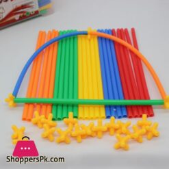 Rainbow Building Straws And Connectors Stem Blocks Construction Toys For Boys Girls 110 Pcs Straw Building Set Engineering Connector Blocks For Kids
