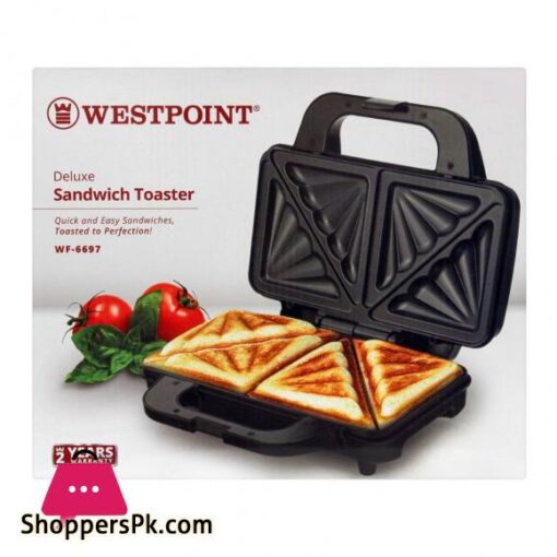 West Point Deluxe Sandwich Toaster 900W WF 6697