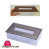 Acrylic Tissue Box With Dark Wood Top - Acr-1021