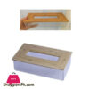 Acrylic Tissue Box with Wood Top