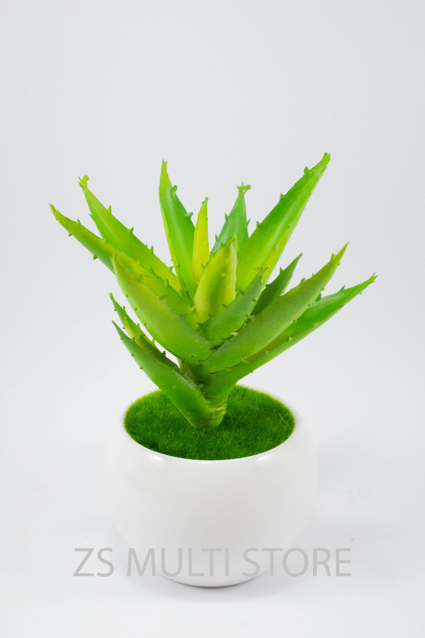 Artificial Plant With Ceramic Pot, White And Black Life Like Artificial Plant, Bonsai