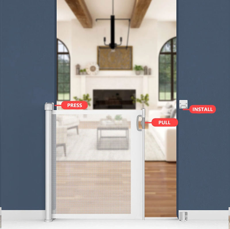 Baby Safety Stair Safety Gate Isolating Gate With Mesh