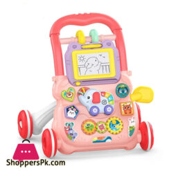 Baby Walker Early Learning Educational Toy Push Wheel Musical Activity Drag Car Gift for 0-12 Months Toddler