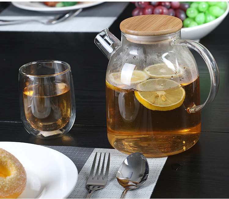 Borosilicate Glass Teapot Stovetop Safe Heat Resistant 1800 Ml