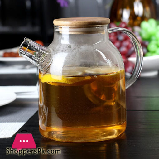 Borosilicate Glass Teapot Stovetop Safe Heat Resistant 1800 ml