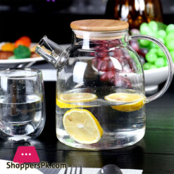 Borosilicate Glass Teapot Stovetop Safe Heat Resistant 1800 Ml