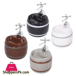 Ceramic Barrel Shaped Liquid Soap Dispenser