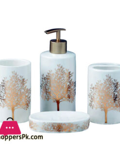 Ceramic Bathroom Accessories Set Of 4 Bath Set With Soap Dispenser 11 Ceramic Bathroom Accessories Set Of 4 Bath Set With Soap Dispenser - Image 2