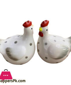 Ceramic Salt And Pepper Shakers 2 Pcs Set Chicken Design 5 Ceramic Salt And Pepper Shakers 2 Pcs Set Chicken Design - Image 2