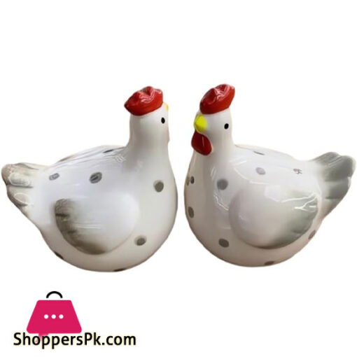 Ceramic Salt and Pepper Shakers 2 Pcs Set Chicken Design
